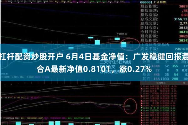 杠杆配资炒股开户 6月4日基金净值：广发稳健回报混合A最新净值0.8101，涨0.27%